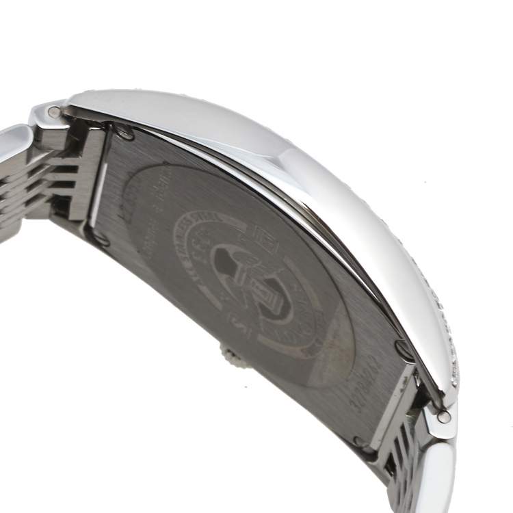 Pre Owned Longines Mother of Pearl Stainless Steel Diamond Evidenza L2.655.0.01.6 Women's Wristwatch 38 mm 