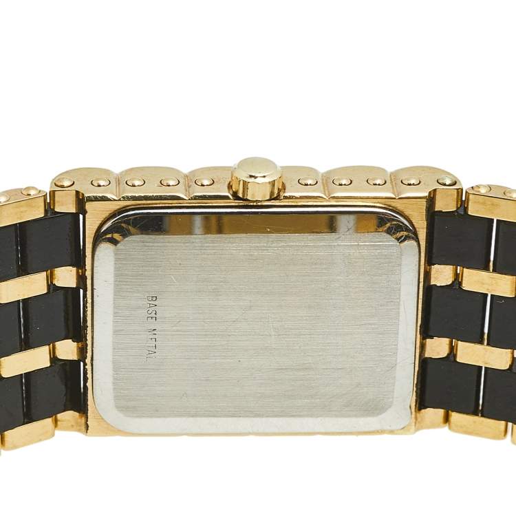 مملوكة مسبقًا Longines Black Two Tone Stainless Steel Vintage MZ5713 Women's Wristwatch 17 mm