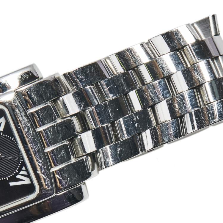 Pre Owned Longines Black Stainless Steel Dolce Vita L5.502.4 Women's Wristwatch 23 mm 