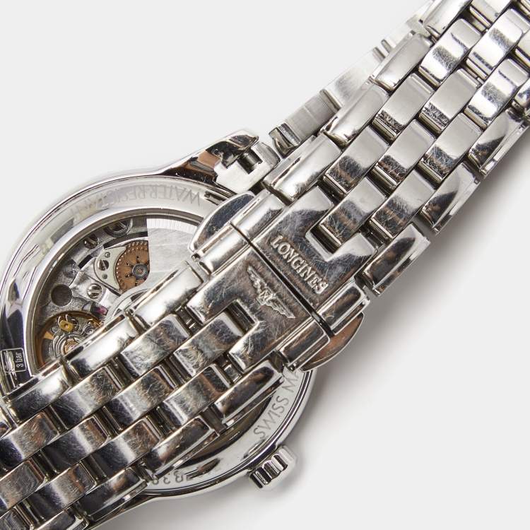 Pre Owned Longines Mother of Pearl Stainless Steel Flagship L4.274.4.87.6 Women's Wristwatch 26 mm