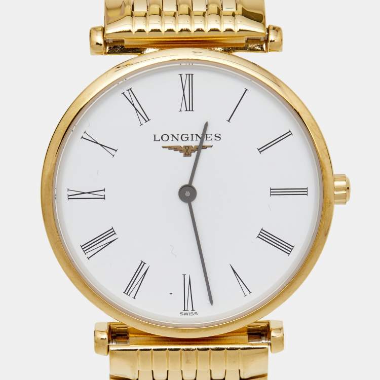 Pre Owned  Longines White Gold Plated Stainless Steel La Grande Classique De Longines L4.512.2.11.8 Women's Wristwatch 29 mm