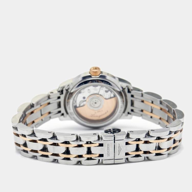 مملوكة مسبقًا Longines Black 18k Rose Gold Stainless Steel Saint Imier L2.263.5.52.7 Women's Wristwatch 26 mm