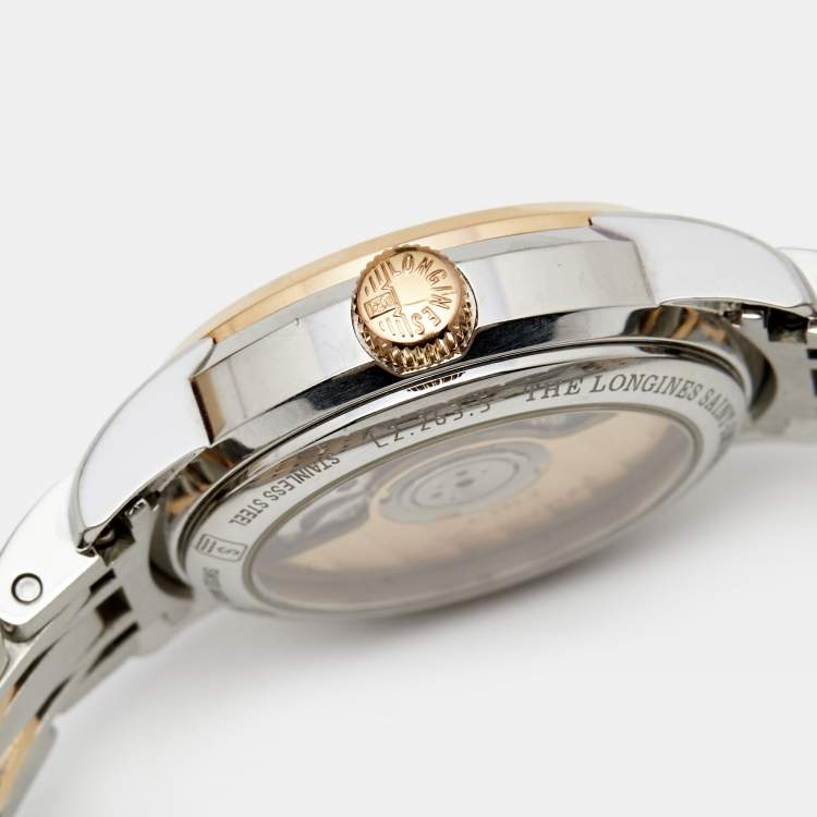 مملوكة مسبقًا Longines Black 18k Rose Gold Stainless Steel Saint Imier L2.263.5.52.7 Women's Wristwatch 26 mm