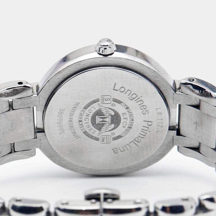 Pre Owned Longines Silver Stainless Steel PrimaLuna L8.112.4.71.6 Women's Wristwatch 30 mm