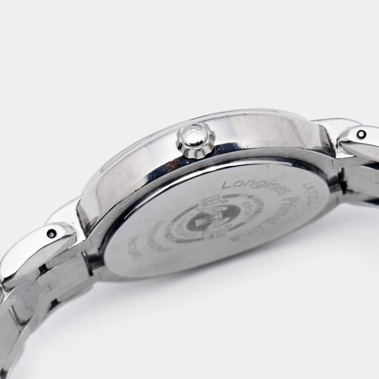 Pre Owned Longines Silver Stainless Steel PrimaLuna L8.112.4.71.6 Women's Wristwatch 30 mm