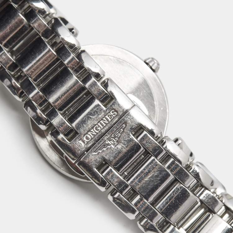 Pre Owned Longines Silver Stainless Steel PrimaLuna L8.112.4.71.6 Women's Wristwatch 30 mm