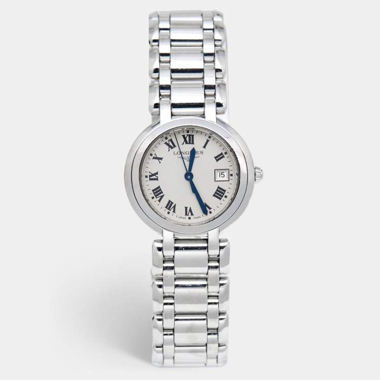 Pre Owned Longines Silver Stainless Steel PrimaLuna L8.112.4.71.6 Women's Wristwatch 30 mm