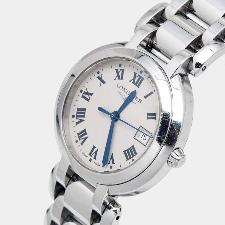 Pre Owned Longines Silver Stainless Steel PrimaLuna L8.112.4.71.6 Women's Wristwatch 30 mm