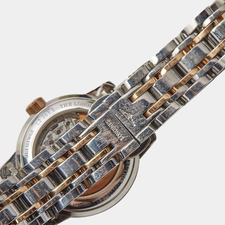 Pre Owned Longines Black Two Tone Stainless Steel The Saint-Imier L2.263.5.52.7 Women's Wristwatch 26 mm