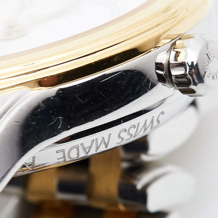 Pre Owned Longines White Two-Tone Stainless Steel Flagship L4.274.3 Women's Wristwatch 26 mm