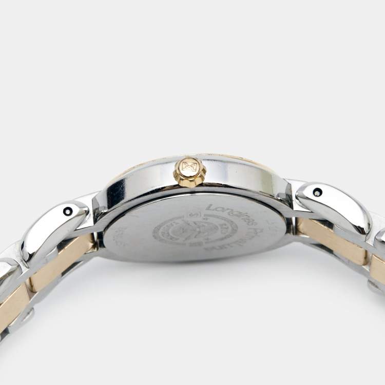 Pre Owned Longines Mother Of Pearl 18K Rose Gold Stainless Steel Diamond PrimaLuna L8.109.5.89.6 Women's Wristwatch 23 mm