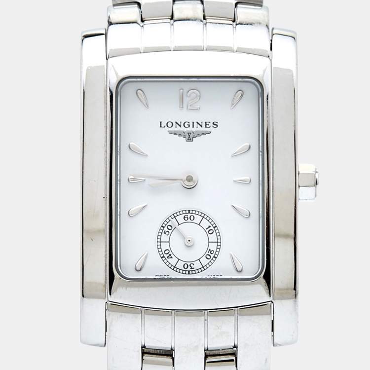 Pre Owned Longines White Stainless Steel DolceVita L5.502.4.16.6 Women's Wristwatch 22.40 mm