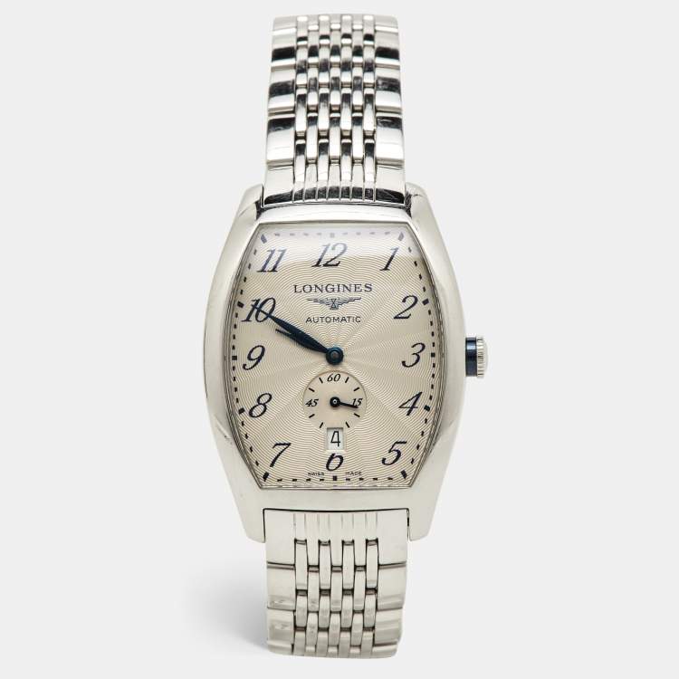 Pre Owned Longines Silver Stainless Steel Evidenza L2.642.4.73.6 Women's Wristwatch 33.10 mm