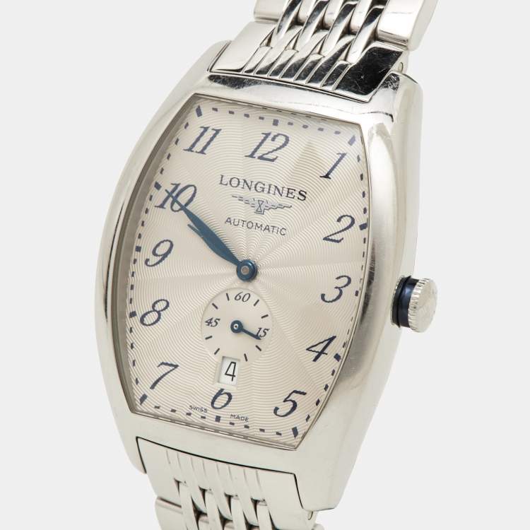Pre Owned Longines Silver Stainless Steel Evidenza L2.642.4.73.6 Women's Wristwatch 33.10 mm