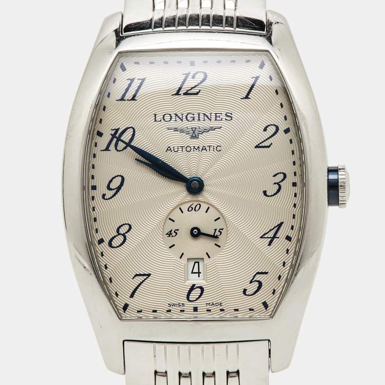 Pre Owned Longines Silver Stainless Steel Evidenza L2.642.4.73.6 Women's Wristwatch 33.10 mm