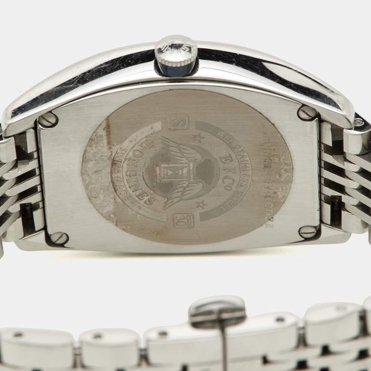 Pre Owned Longines Silver Stainless Steel Evidenza L2.642.4.73.6 Women's Wristwatch 33.10 mm