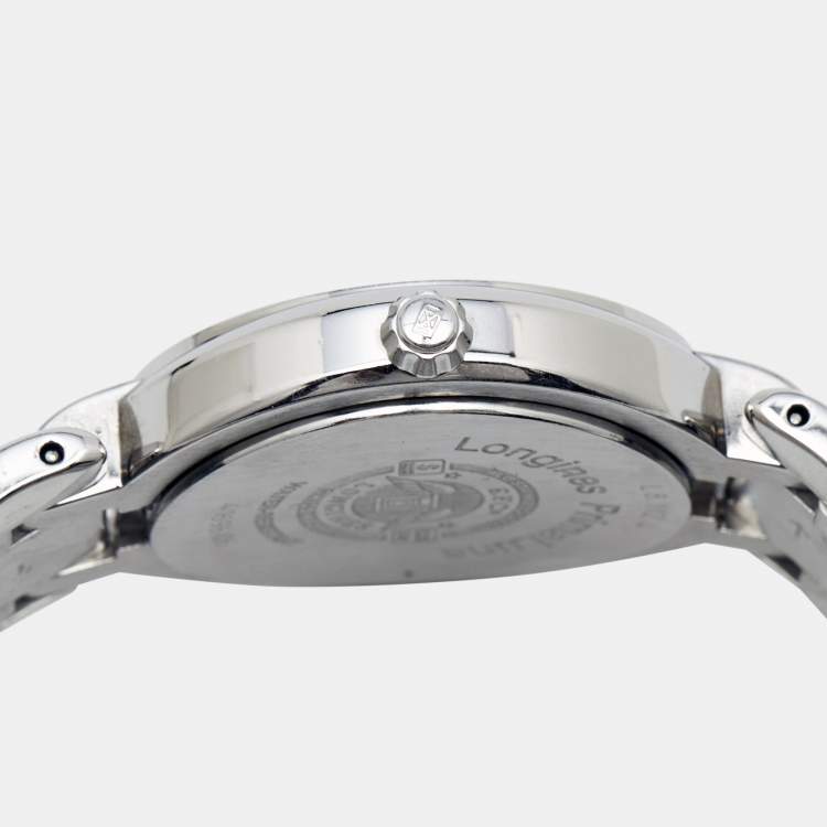 Pre Owned Longines Silver Stainless Steel PrimaLuna L8.112.4.71.6 Women's Wristwatch 30 mm