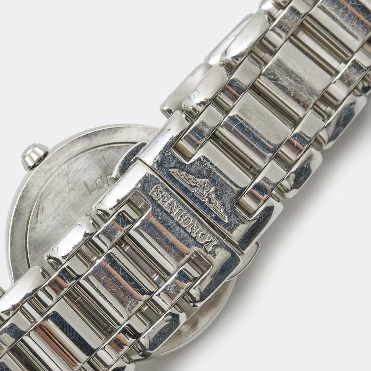 Pre Owned Longines Silver Stainless Steel PrimaLuna L8.112.4.71.6 Women's Wristwatch 30 mm