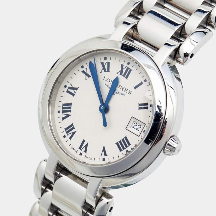 Pre Owned Longines Silver Stainless Steel PrimaLuna L8.112.4.71.6 Women's Wristwatch 30 mm