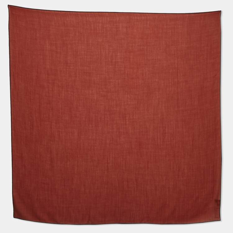 Pre Owned Loro Piana Brown Cashmere Blend Square Scarf