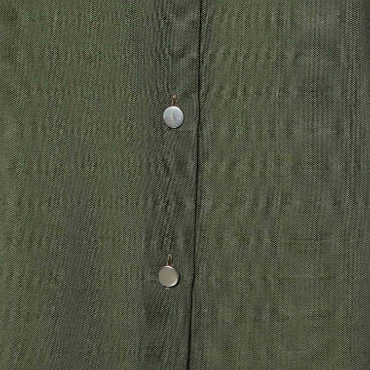 Pre Owned Loro Piana Sencha Green Wool & Knit Leela Shirt M
