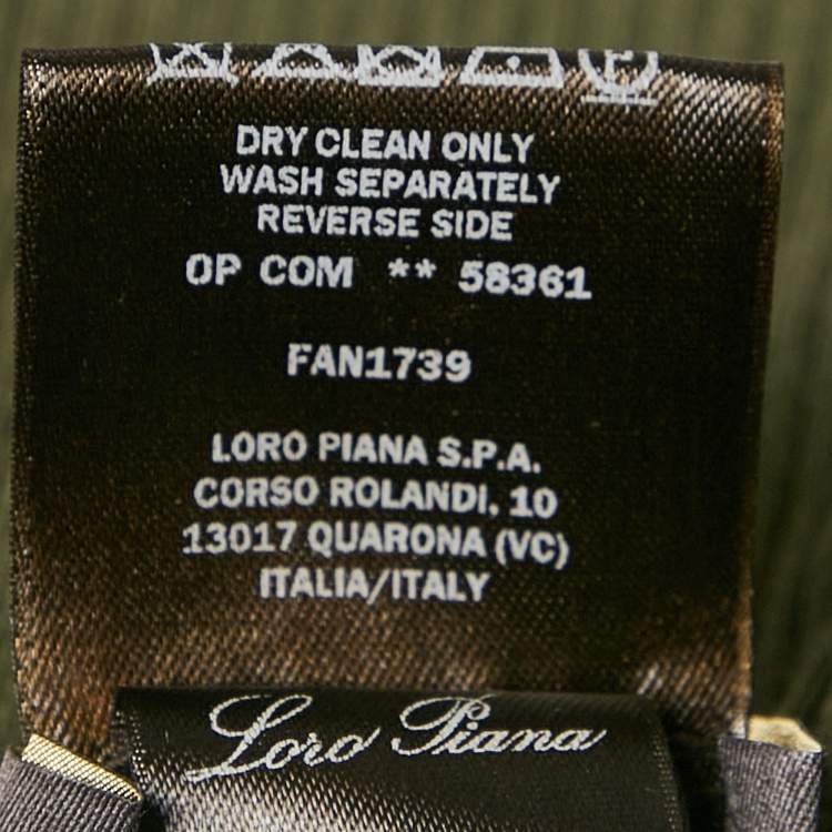 Pre Owned Loro Piana Green Wool Knit Diavolezza Leggings S