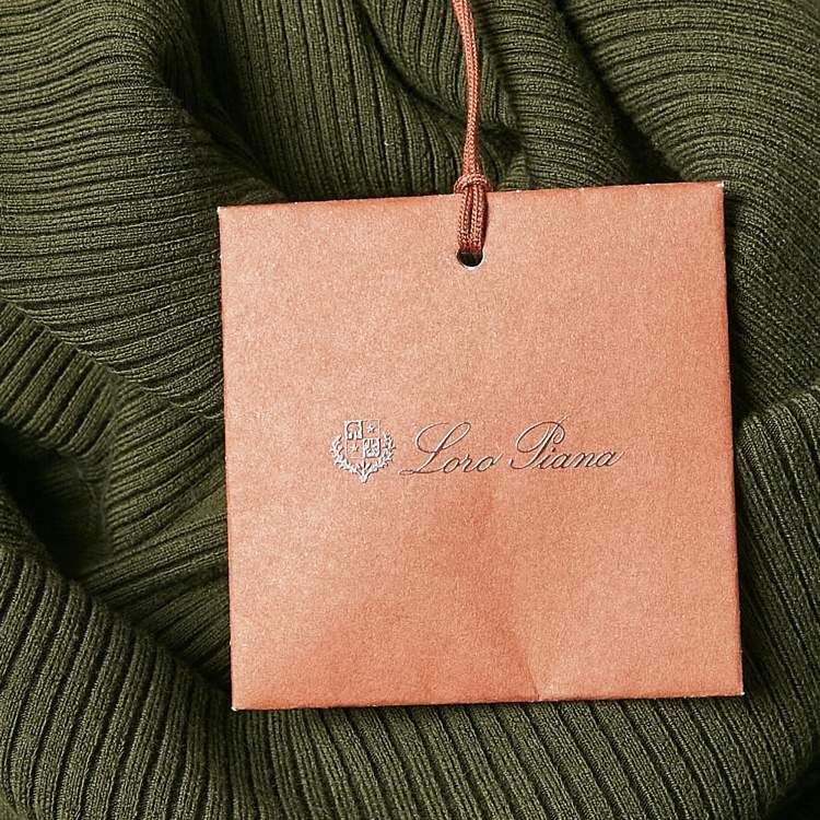 Pre Owned Loro Piana Green Wool Knit Diavolezza Leggings S