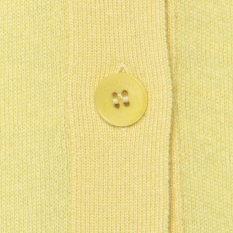Pre Owned Loro Piana Yellow Cashmere Buttoned Cardigan L
