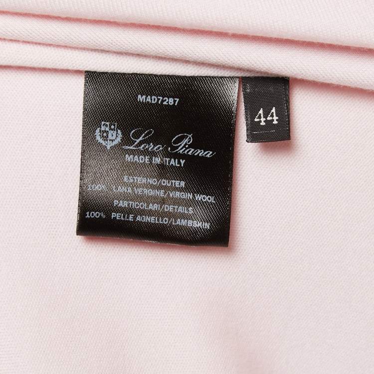 Pre Owned Loro Piana Pink Wool The Gift Of Kings Braidon Jacket M