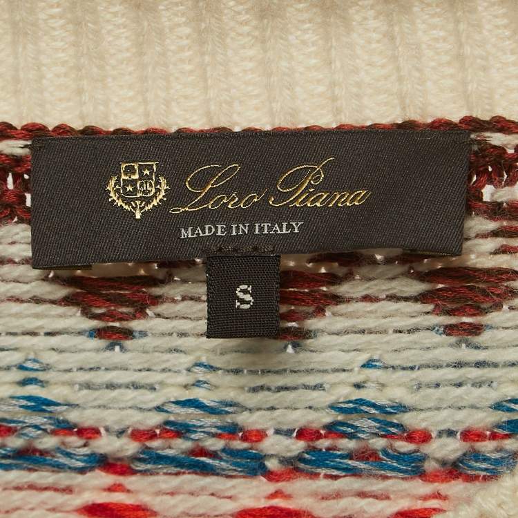 Pre Owned Loro Piana Multicolor Patterned Knit Trujillo Sweater S