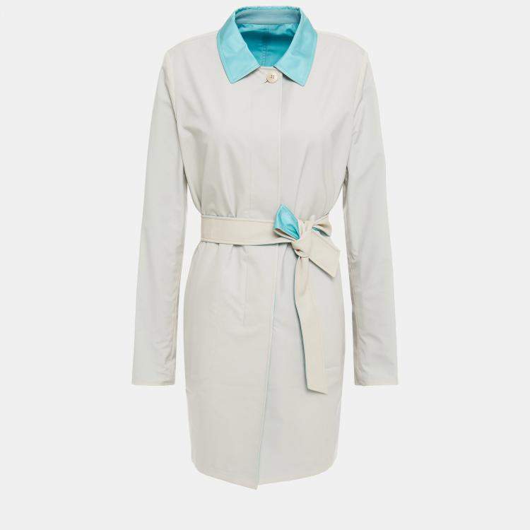 Pre Owned Loro Piana Polyester Trench Coat 44