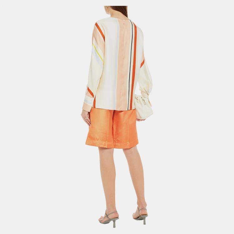 Pre Owned Loro Piana Silk Long Sleeved Top M