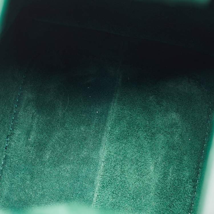 Pre Owned Loro Piana Green Ostrich Micro Bale Bag