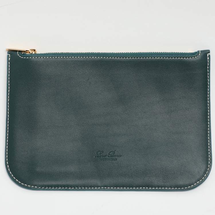 Pre Owned Loro Piana Green Leather Large Bale Shoulder Bag