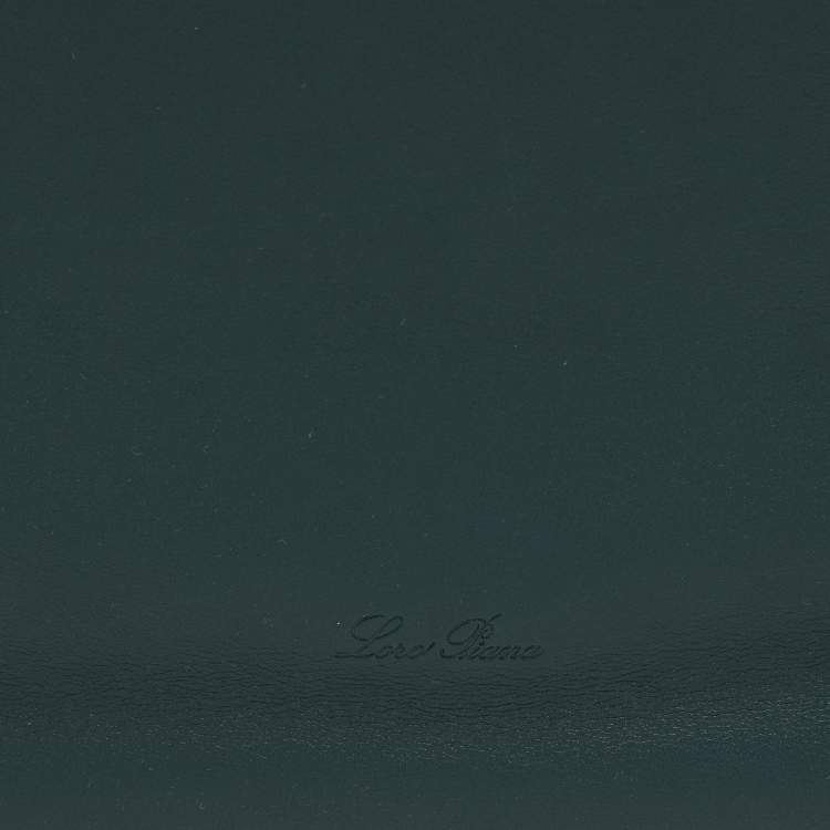 Pre Owned Loro Piana Green Leather Large Bale Shoulder Bag