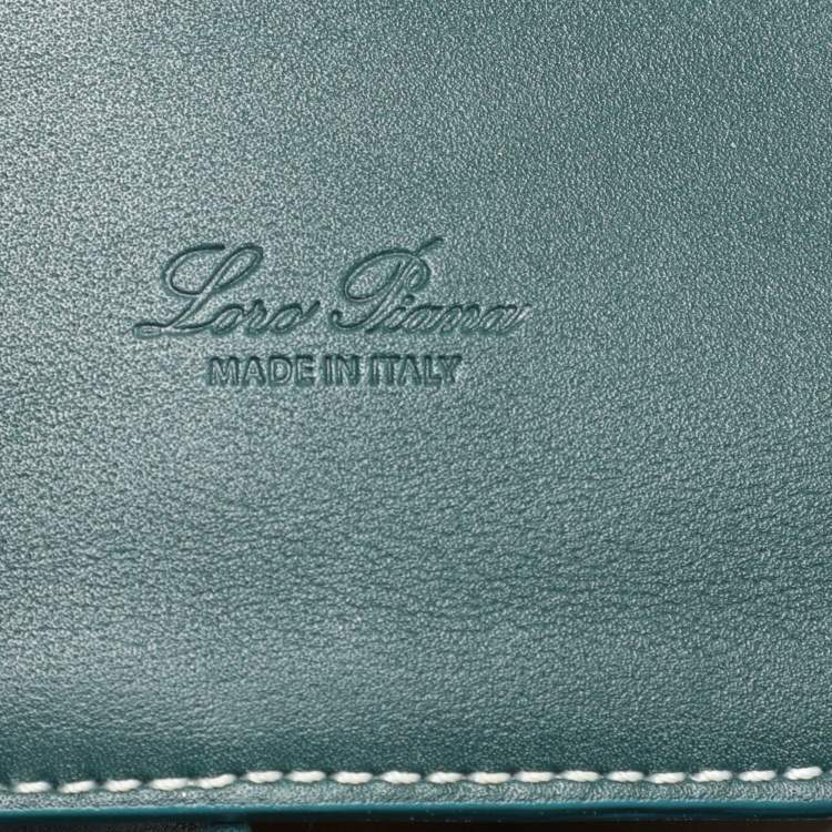 Pre Owned Loro Piana Green Leather Large Bale Shoulder Bag