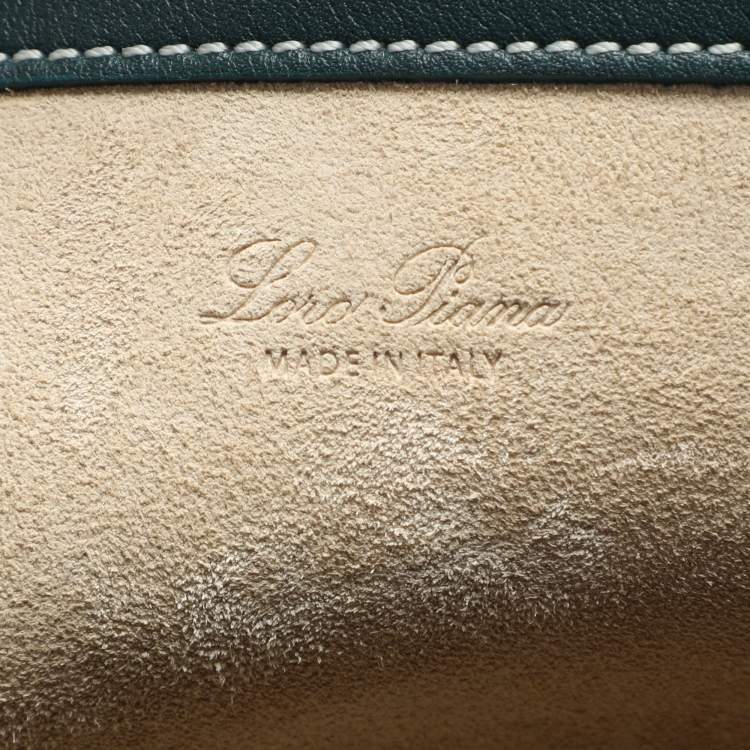 Pre Owned Loro Piana Green Leather Large Bale Shoulder Bag