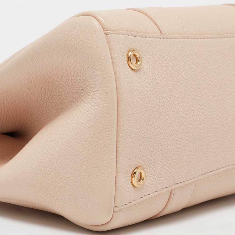 Pre Owned Loro Piana Pink Leather Loom L25 Satchel