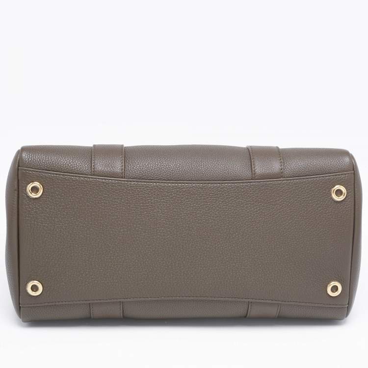 Pre Owned Loro Piana Dark Chocolate Liquorice Leather Loom L32 Bag