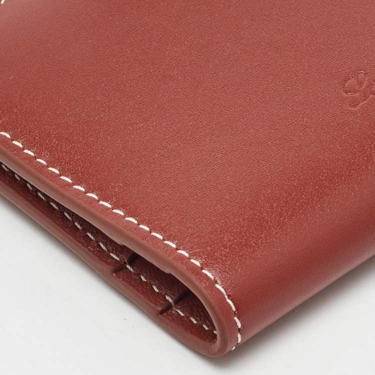 Pre Owned Loro Piana Brown Leather Extra Card Holder