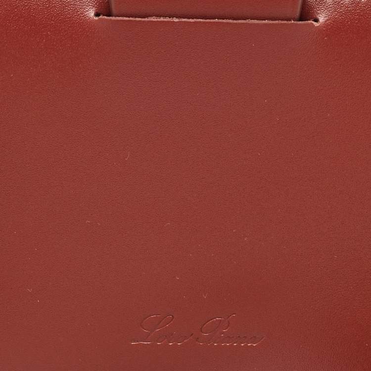 Pre Owned Loro Piana Brown Leather Extra Card Holder