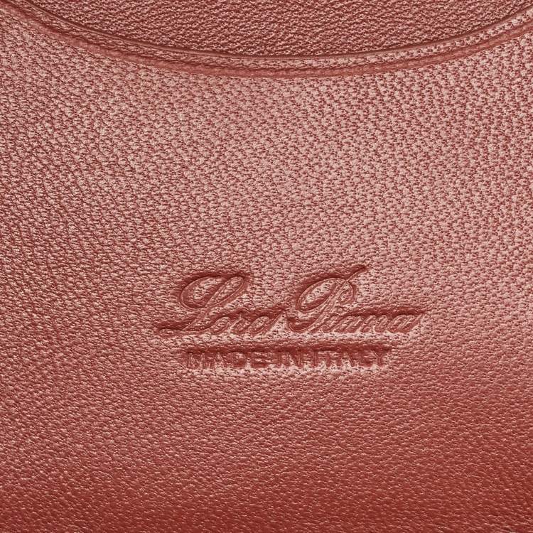 Pre Owned Loro Piana Brown Leather Extra Card Holder