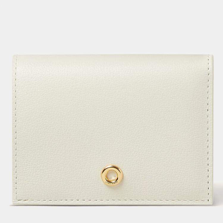 Pre Owned Loro Piana Ghiera Sun Gold Calfskin Wallet