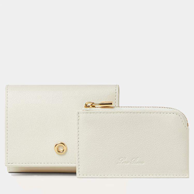 Pre Owned Loro Piana Ghiera Sun Gold Calfskin Wallet