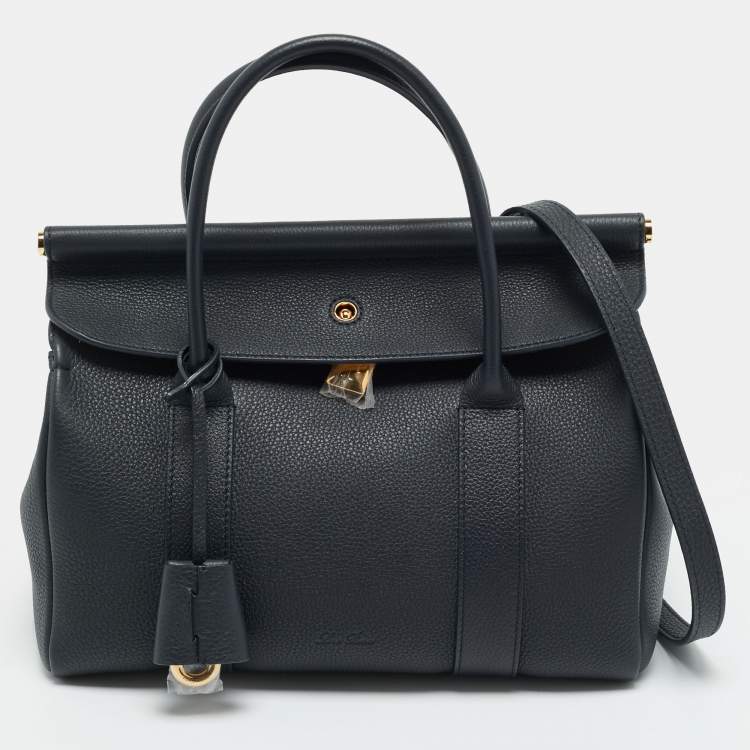 Pre Owned Loro Piana Loom L25 Black Leather Bag