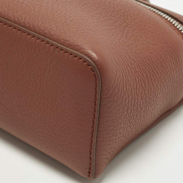 Pre Owned Loro Piana Extra Pocket L19 Brown Leather Pouch