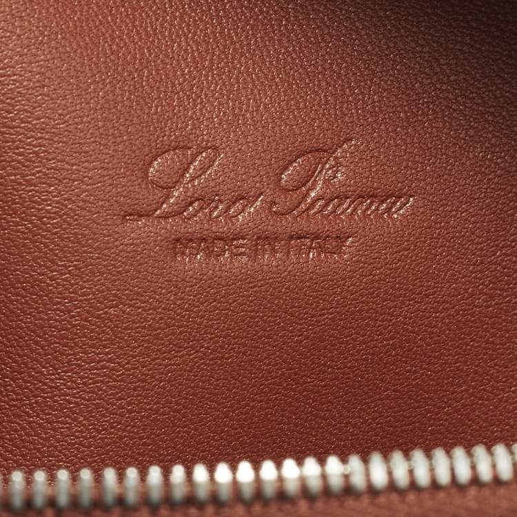 Pre Owned Loro Piana Extra Pocket L19 Brown Leather Pouch