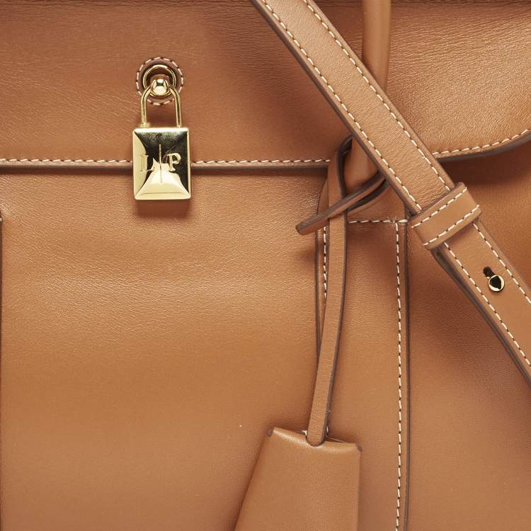 Pre Owned Loro Piana Loom L25 Warm Tan Leather Bag