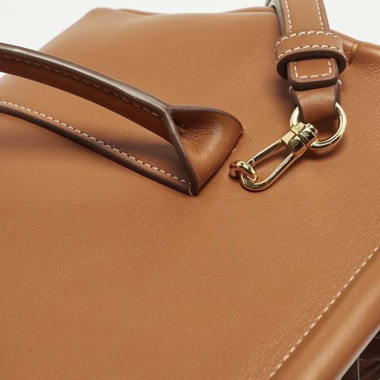 Pre Owned Loro Piana Loom L25 Warm Tan Leather Bag