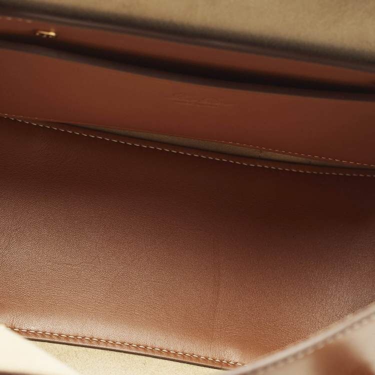 Pre Owned Loro Piana Loom L25 Warm Tan Leather Bag